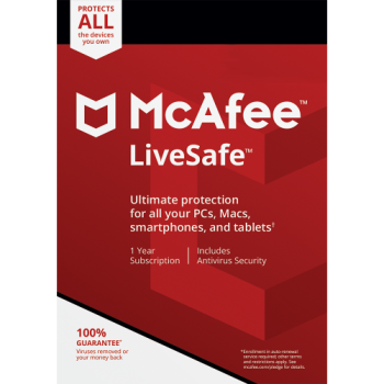 מקאפי לייב סייפ / McAfee LiveSafe - רישיון ללא הגבלה למשך שנה אחת מקאפי לייב סייפ / McAfee LiveSafe - רישיון ללא הגבלה למשך שנה אחת